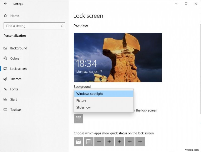 Windows 10 업데이트 후 Windows Spotlight 작동 안 함 문제 해결 방법