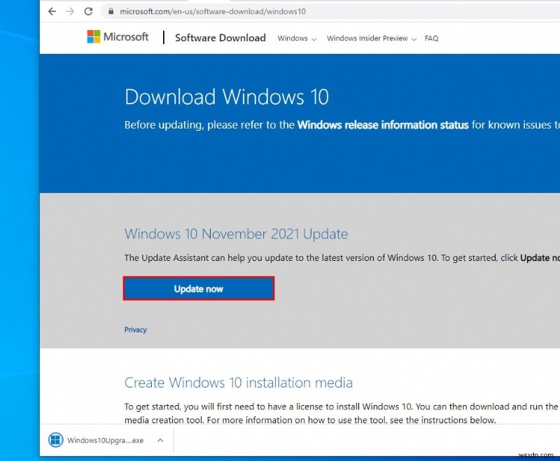 Windows 10 버전 21H2 업데이트 설치 실패 시 시도해야 할 빠른 해결 방법