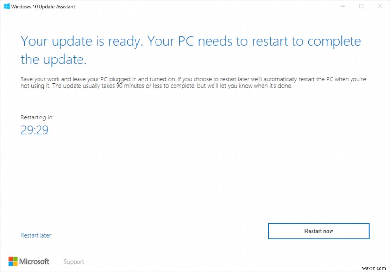 Windows 10 버전 21H2 업데이트 설치 실패 시 시도해야 할 빠른 해결 방법