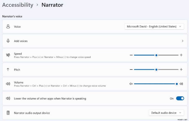 Windows 11 내장 스크린 리더 내레이터 사용법 완벽 가이드