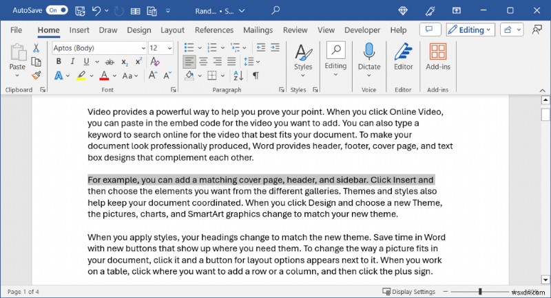 MS Word 텍스트 선택 완벽 가이드: 전체 선택부터 원하는 구간까지 한 번에