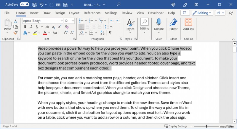 MS Word 텍스트 선택 완벽 가이드: 전체 선택부터 원하는 구간까지 한 번에