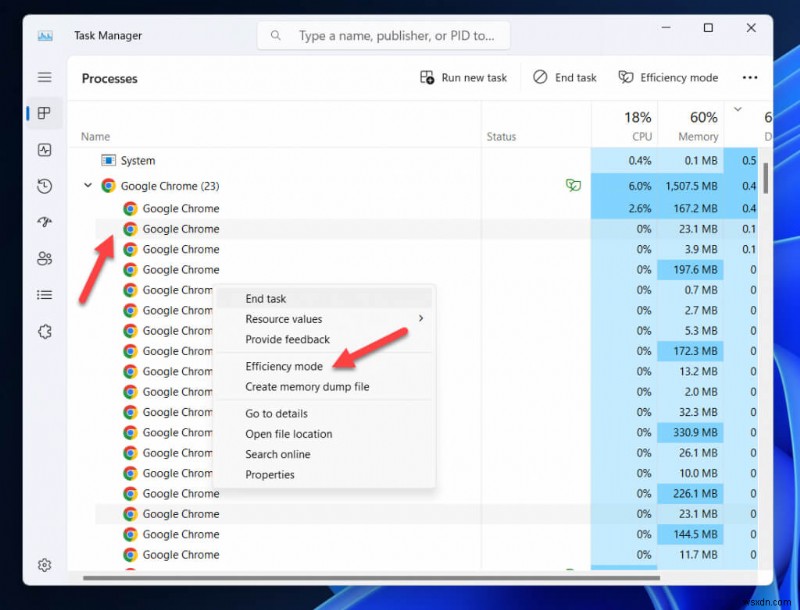 Windows에서 Chrome 에너지 효율 모드 비활성화하기: 단계별 완벽 가이드
