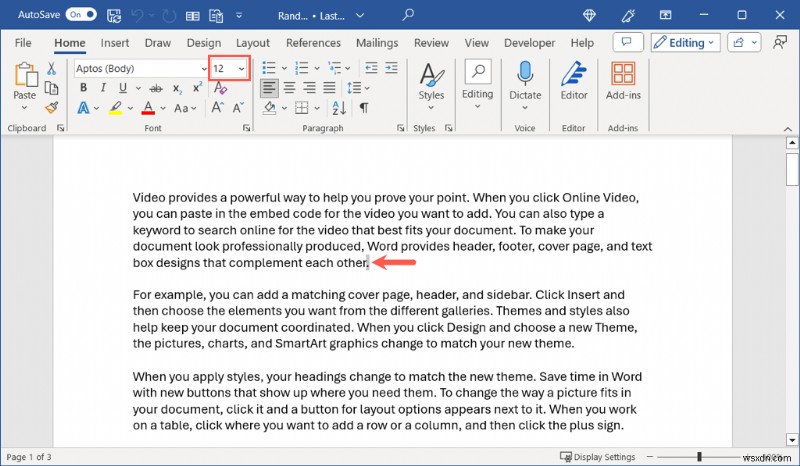 더 선명한 인쇄 결과를 위한 Microsoft Word 마침표 크기 키우는 방법