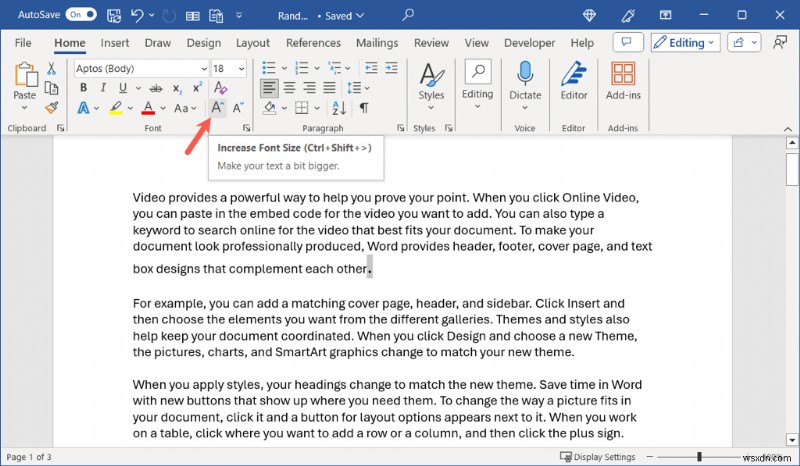 더 선명한 인쇄 결과를 위한 Microsoft Word 마침표 크기 키우는 방법