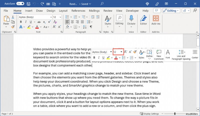 더 선명한 인쇄 결과를 위한 Microsoft Word 마침표 크기 키우는 방법