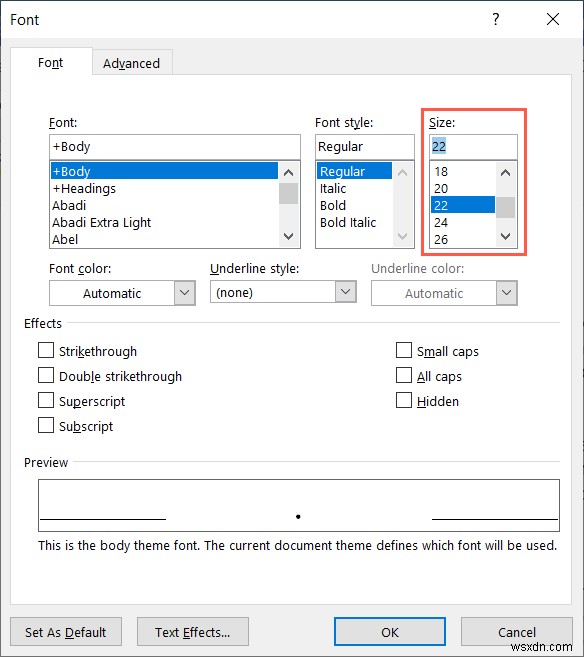 더 선명한 인쇄 결과를 위한 Microsoft Word 마침표 크기 키우는 방법