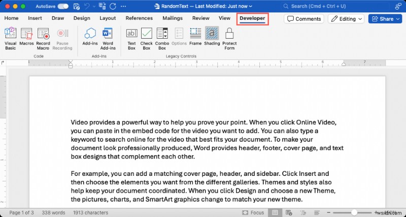 Microsoft Word에서 개발자 탭 활성화하고 활용하는 방법: 빠른 가이드