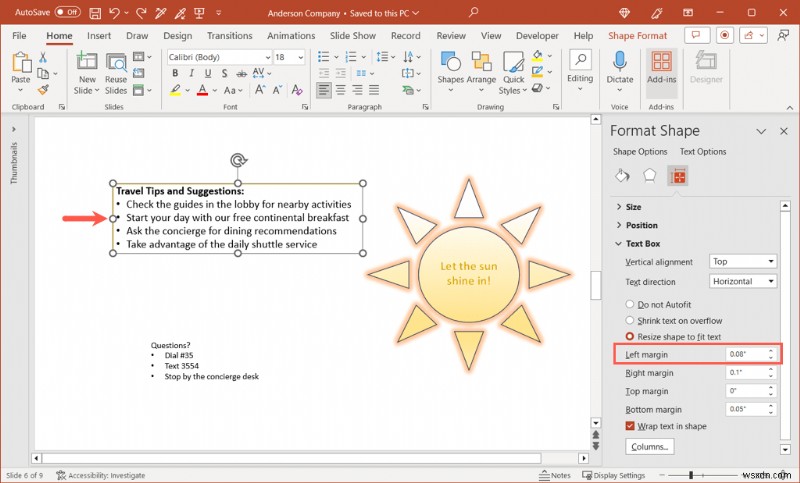 파워포인트(PowerPoint)에서 슬라이드·텍스트 여백과 크기 조절로 더 전문적인 프레젠테이션 만들기