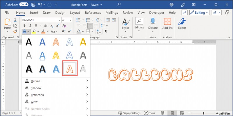 Microsoft Word에서 귀여운 풍선 글자 만들기: 초보자도 따라 하는 단계별 가이드