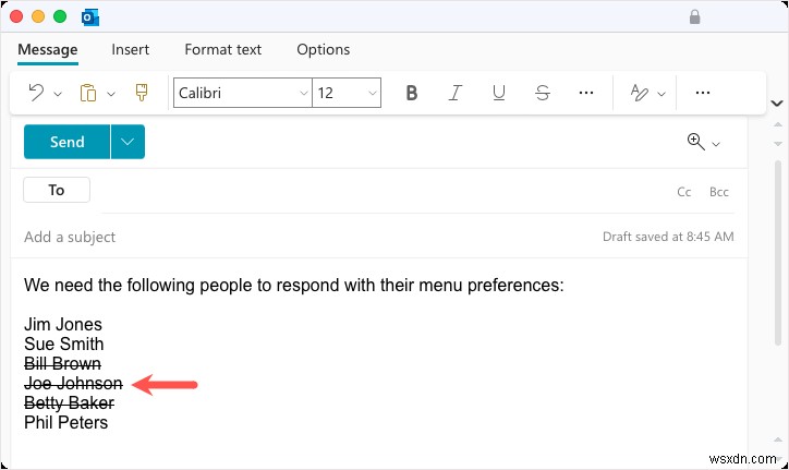 Microsoft Outlook(아웃룩)에서 취소선 적용하는 방법 — PC와 웹 완벽 가이드