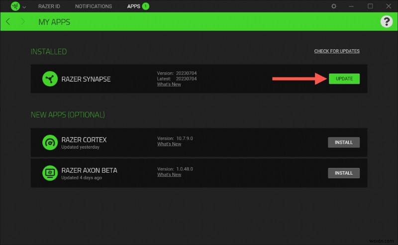 Razer 장비 성능 극대화: Windows에서 Razer Synapse 업데이트하는 방법