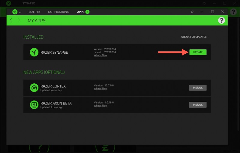 Razer 장비 성능 극대화: Windows에서 Razer Synapse 업데이트하는 방법