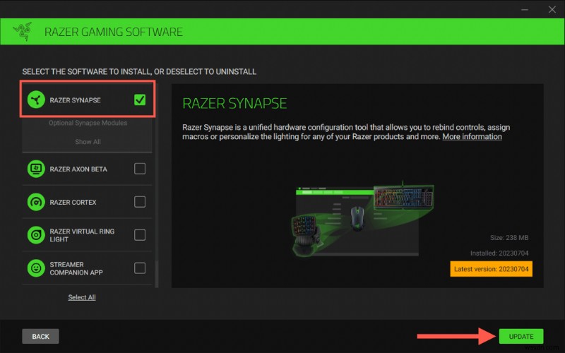 Razer 장비 성능 극대화: Windows에서 Razer Synapse 업데이트하는 방법