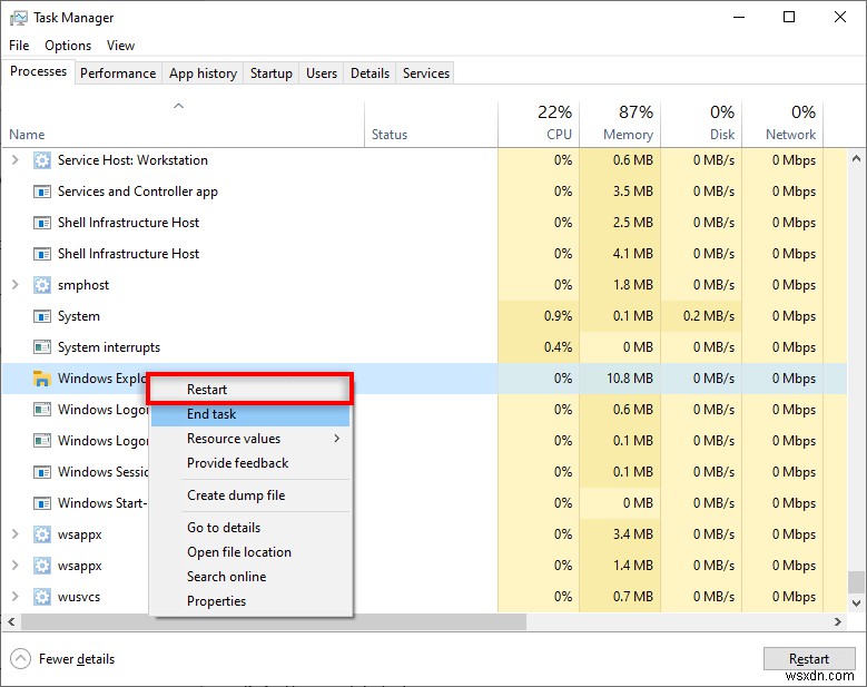 작동하지 않는 Windows 시작 버튼을 복구하는 11가지 해결 방법
