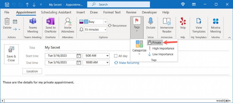 Outlook 일정에서 개인 약속 비공개로 설정하기: 단계별 완벽 가이드