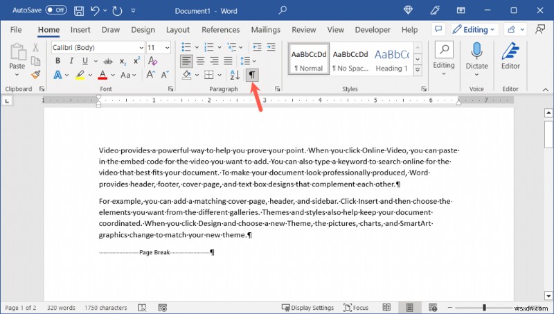 Windows, Mac, 웹 버전 Microsoft Word에서 페이지 나누기 쉽게 삭제하는 방법