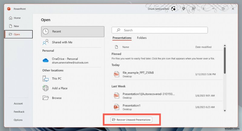 저장되지 않은 PowerPoint 파일 즉시 복원하기: AutoRecover 완벽 가이드