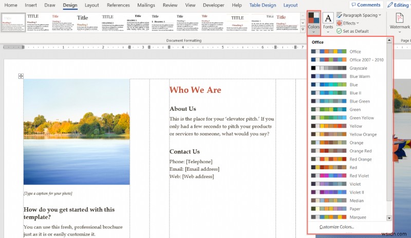 Microsoft Word 템플릿으로 멋진 브로셔 빠르게 만드는 방법