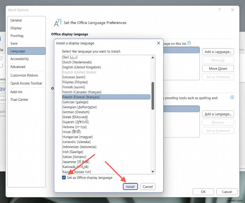 Microsoft Word 언어 설정 변경 방법(데스크톱 및 온라인)