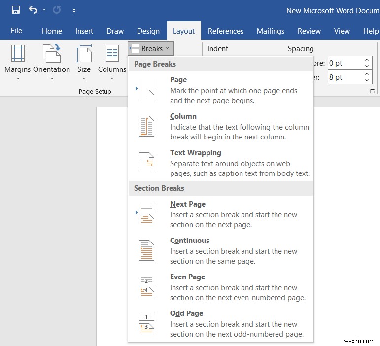 Microsoft Word에서 섹션 나누기 삽입하는 방법: 초보자를 위한 완벽 가이드