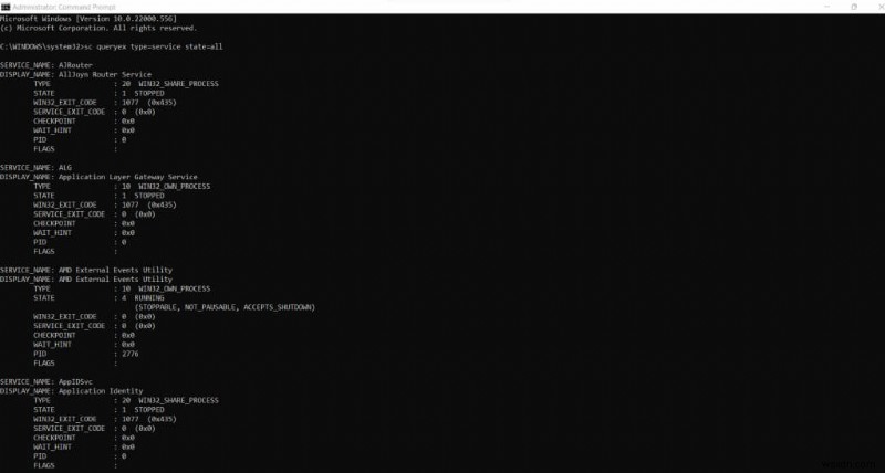 PowerShell과 명령 프롬프트로 Windows 서비스 목록 손쉽게 확인하는 방법
