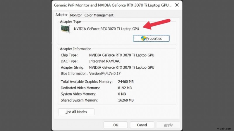 Windows 11에서 그래픽 카드 모델 확인하는 방법 총정리