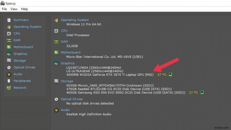 Windows 11에서 그래픽 카드 모델 확인하는 방법 총정리