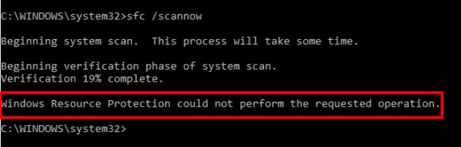 Windows 리소스 보호에서 요청한 작업을 수행할 수 없습니다 오류, 빠르게 해결하는 방법