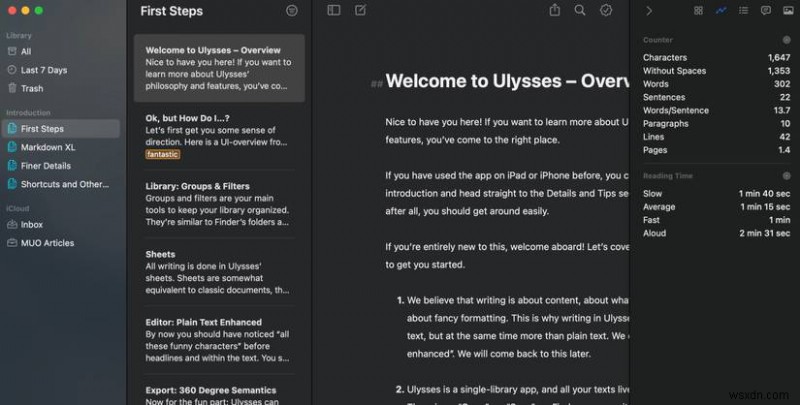 Ulysses가 macOS 최고의 글쓰기 앱으로 꼽히는 이유 7가지