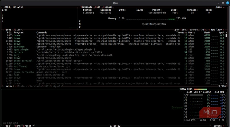 Linux top 대신 btop으로 전환한 이유 — 터미널 시스템 모니터링의 새로운 기준