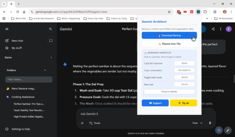 강력한 크롬 확장 프로그램  Gemini Architect 로 Google Gemini 대화창 깔끔하게 정리하기