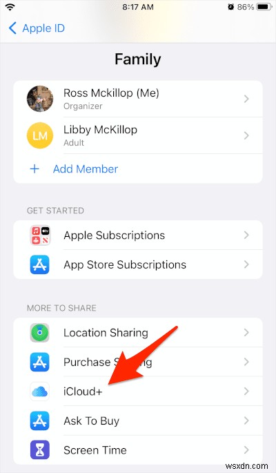 친구와 가족에게 iCloud+ 저장 공간을 손쉽게 공유하는 방법