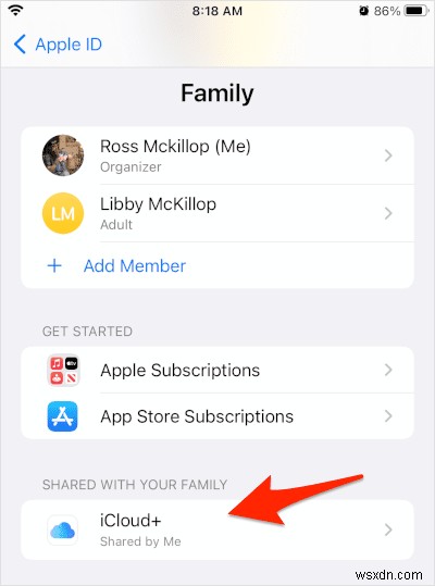친구와 가족에게 iCloud+ 저장 공간을 손쉽게 공유하는 방법
