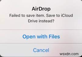 AirDrop 저장 실패 오류 해결법: iOS 기기에서  항목 저장 실패  문제 고치기
