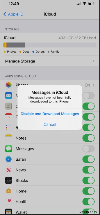 아이폰 iCloud 메시지 자동 다운로드 끄는 방법 (동기화 중단 & 오류 해결)