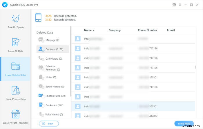 Syncios iOS Eraser Pro로 아이폰에서 삭제된 파일을 안전하게 영구 삭제하는 방법