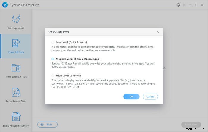 Syncios iOS Eraser Pro로 아이폰에서 삭제된 파일을 안전하게 영구 삭제하는 방법