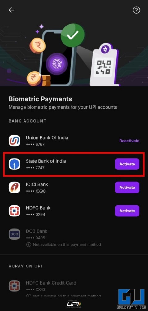 UPI PIN 없이 결제하기! Paytm·PhonePe·Amazon Pay에서 지문 UPI 활성화하는 방법