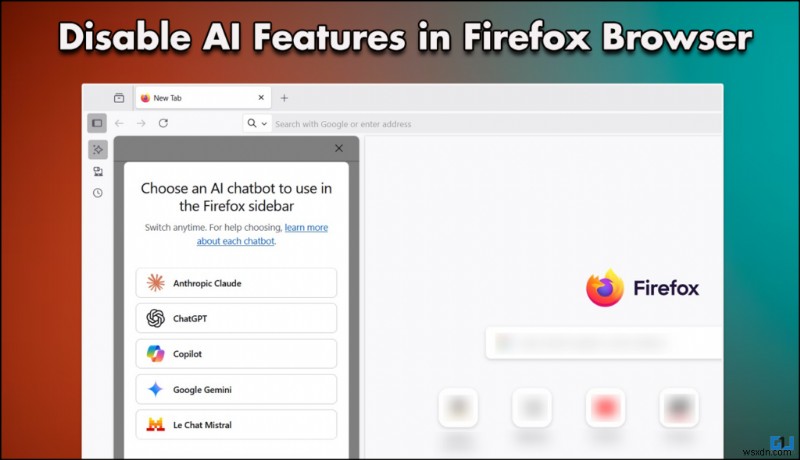 파이어폭스(Firefox) AI 기능 비활성화 방법 – 브라우저 성능과 메모리까지 개선