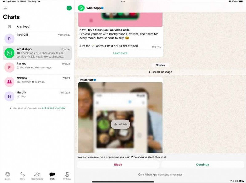 iPad용 WhatsApp 드디어 출시! 채팅·통화·파일 공유까지 태블릿에서 완벽하게