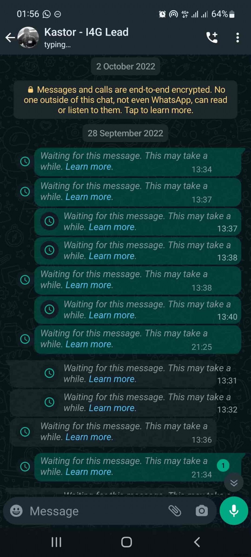 WhatsApp  이 메시지를 기다리는 중  오류, 원인과 해결 방법 총정리