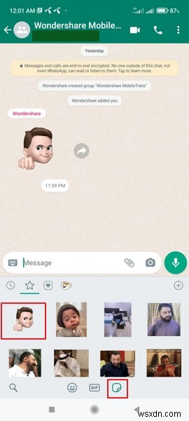 아이폰 WhatsApp에서 미모티콘 스티커 보내는 방법, 단계별 완벽 가이드