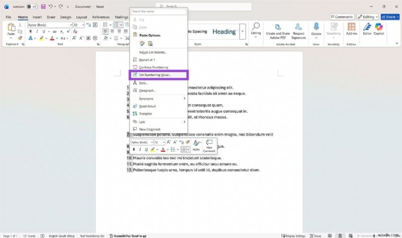 Microsoft Word에서 번호 매기기 재설정하는 방법: 초보자도 따라 하는 4가지 방법