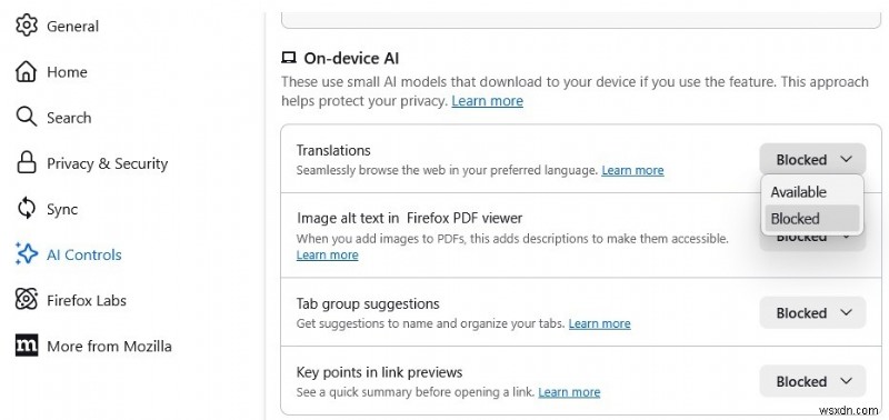 파이어폭스(Firefox), 모든 AI 기능을 한 번에 끌 수 있는  AI 컨트롤  기능 공개