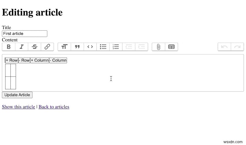 Rails에서 Trix와 Turbo 프레임으로 동적 테이블 편집기 만들기