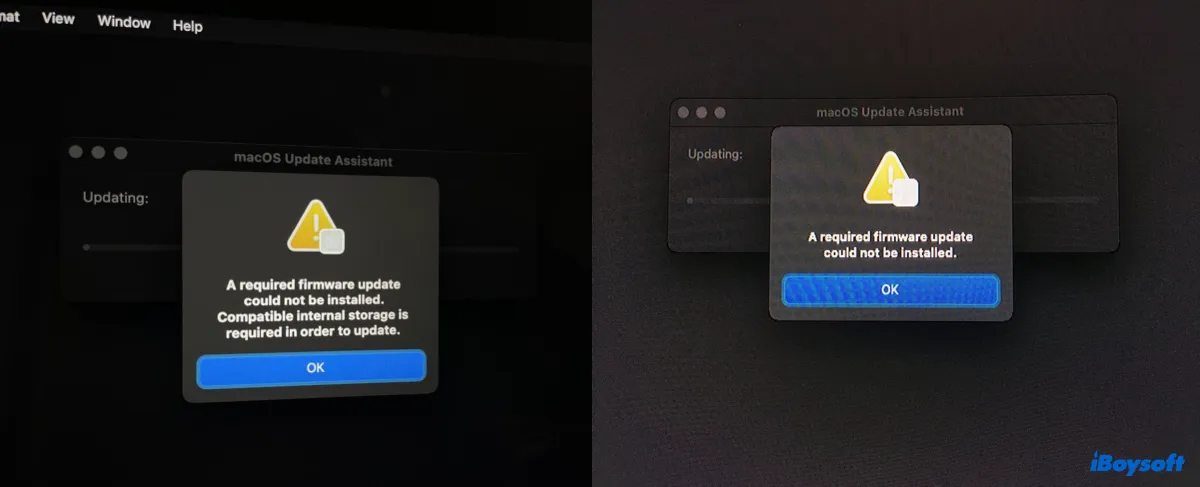 macOS 업데이트 중  필수 펌웨어 업데이트를 설치할 수 없습니다  오류 완벽 해결 가이드