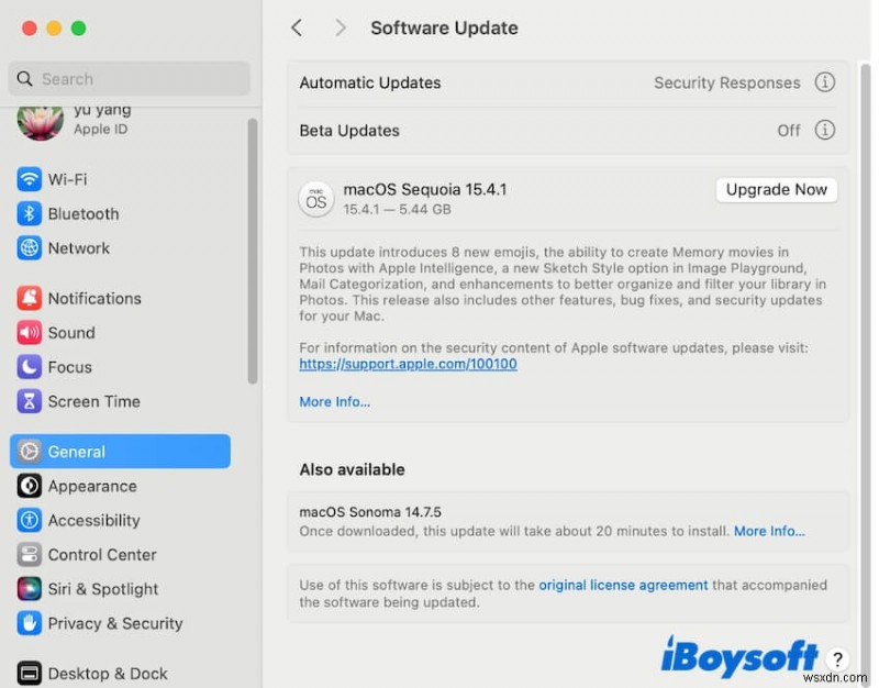 맥북 프로/에어 macOS Sequoia 15.4 업데이트 실패 완벽 해결 가이드