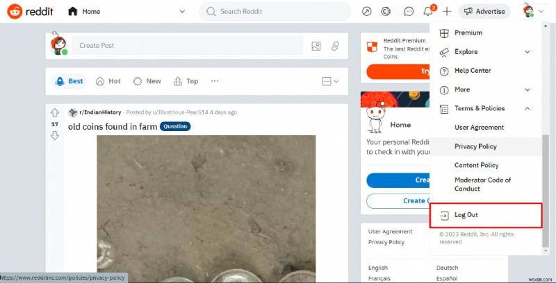 안드로이드 Reddit 앱에서 로그아웃하는 방법, 단계별 완벽 가이드