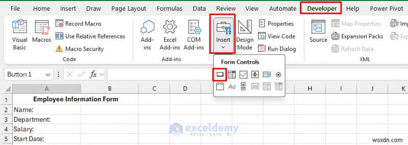 VBA와 이름 정의 범위(Named Range)로 자동 초기화되는 Excel 입력 양식 만들기